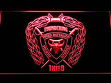 3rd Battalion 4th Marines LED Neon Sign USB - Red - TheLedHeroes