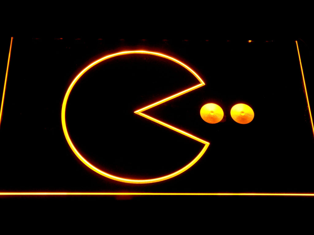 Pac-Man Logo LED Neon Sign Electrical - Yellow - TheLedHeroes