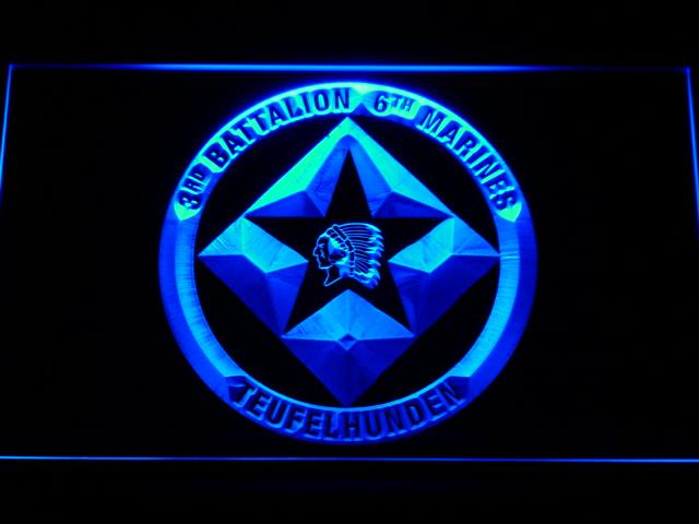 3rd Battalion 6th Marines LED Neon Sign USB - Blue - TheLedHeroes