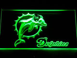 Miami Dolphins (2) LED Neon Sign USB - Green - TheLedHeroes