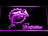 Miami Dolphins (2) LED Neon Sign USB - Purple - TheLedHeroes