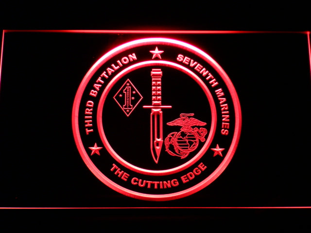 FREE 3rd Battalion 7th Marines LED Sign - Red - TheLedHeroes