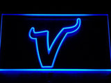 Minnesota Vikings V LED Neon Sign USB - Blue - TheLedHeroes