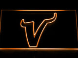 Minnesota Vikings V LED Neon Sign USB - Orange - TheLedHeroes