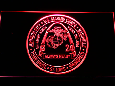 FREE 3rd Battalion 24th Marines LED Sign - Red - TheLedHeroes