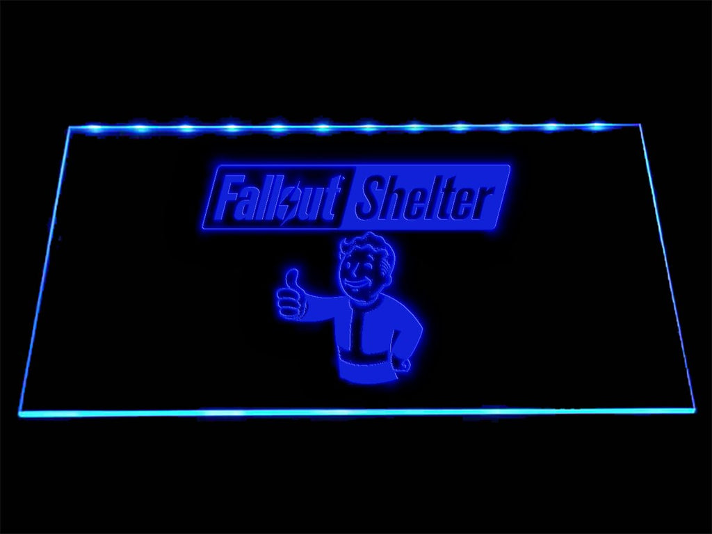Fallout Shelter (2) LED Neon Sign USB - Blue - TheLedHeroes