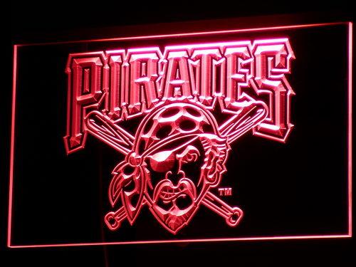 Pittsburgh Pirates (2) LED Neon Sign USB - Red - TheLedHeroes