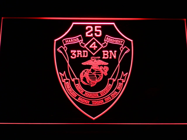 FREE 3rd Battalion 25th Marines LED Sign - Red - TheLedHeroes