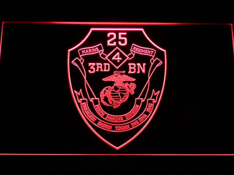 3rd Battalion 25th Marines LED Neon Sign USB - Red - TheLedHeroes