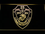 FREE 3rd Battalion 25th Marines LED Sign - Yellow - TheLedHeroes