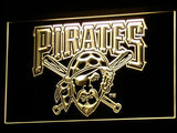 Pittsburgh Pirates (2) LED Neon Sign USB - Yellow - TheLedHeroes