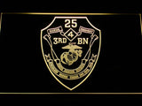 3rd Battalion 25th Marines LED Neon Sign USB - Yellow - TheLedHeroes