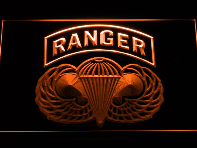 United States Army Rangers LED Neon Sign USB - Orange - TheLedHeroes