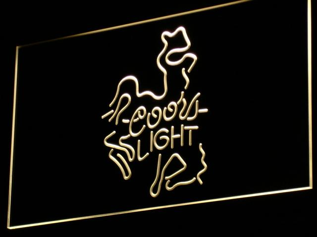 Coors Light (2) LED Neon Sign USB - Yellow - TheLedHeroes