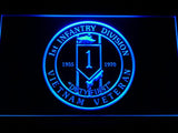 1st Infantry Division Vietnam Veteran LED Neon Sign Electrical - Blue - TheLedHeroes