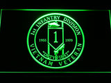 FREE 1st Infantry Division Vietnam Veteran LED Sign - Green - TheLedHeroes