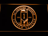 FREE 1st Infantry Division Vietnam Veteran LED Sign - Orange - TheLedHeroes