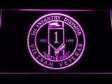 FREE 1st Infantry Division Vietnam Veteran LED Sign - Purple - TheLedHeroes