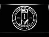 FREE 1st Infantry Division Vietnam Veteran LED Sign - White - TheLedHeroes