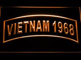 United States Army Vietnam 1968 LED Neon Sign USB - Orange - TheLedHeroes