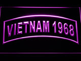 United States Army Vietnam 1968 LED Neon Sign USB - Purple - TheLedHeroes