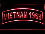 United States Army Vietnam 1968 LED Neon Sign USB - Red - TheLedHeroes