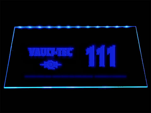 FREE Fallout Vault-Tec 111 LED Sign - Blue - TheLedHeroes