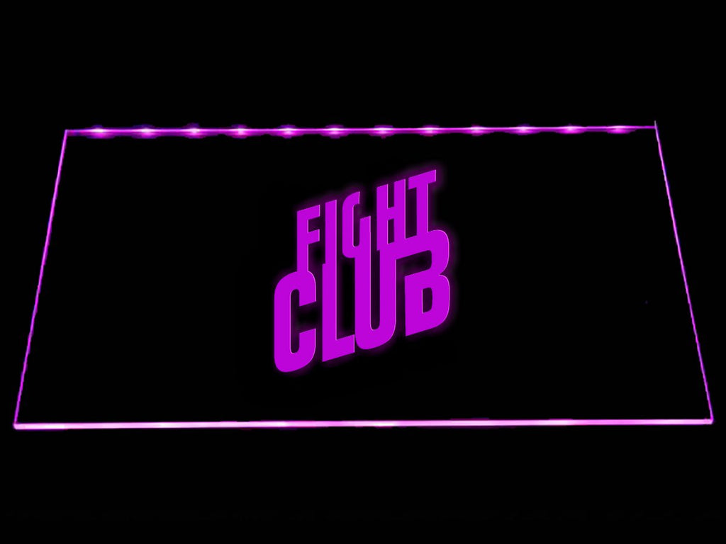 Fight Club LED Neon Sign USB - Purple - TheLedHeroes