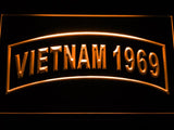 United States Army Vietnam 1969 LED Neon Sign Electrical - Orange - TheLedHeroes