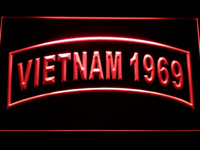 United States Army Vietnam 1969 LED Neon Sign Electrical - Red - TheLedHeroes