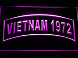 United States Army Vietnam 1972 LED Neon Sign USB - Purple - TheLedHeroes