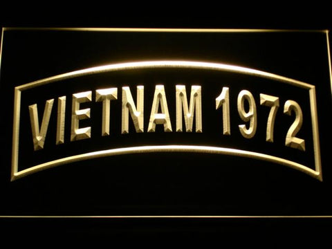 United States Army Vietnam 1972 LED Neon Sign USB - Yellow - TheLedHeroes