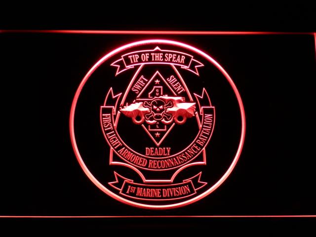 1st Light Armored Reconnaissance Battalion LED Neon Sign Electrical - Red - TheLedHeroes