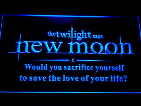 Twilight New Moon (2) LED Neon Sign Electrical - Blue - TheLedHeroes