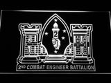 FREE 2nd Combat Engineer Battalion LED Sign - White - TheLedHeroes