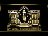 FREE 2nd Combat Engineer Battalion LED Sign - Yellow - TheLedHeroes