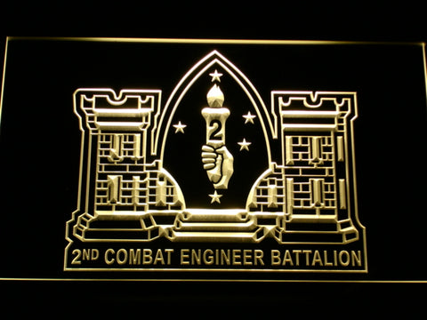 FREE 2nd Combat Engineer Battalion LED Sign - Yellow - TheLedHeroes