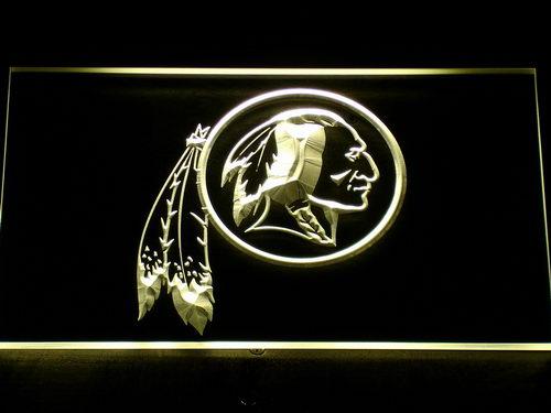 Washington Redskins (2) LED Neon Sign USB - Yellow - TheLedHeroes