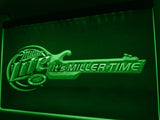 Miller Lite It's Miller Time LED Neon Sign USB - Green - TheLedHeroes