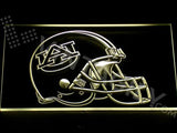 Auburn Tigers Helmet LED Neon Sign USB - Yellow - TheLedHeroes