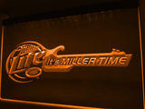 Miller Lite It's Miller Time LED Neon Sign USB - Orange - TheLedHeroes