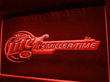 Miller Lite It's Miller Time LED Neon Sign USB - Red - TheLedHeroes