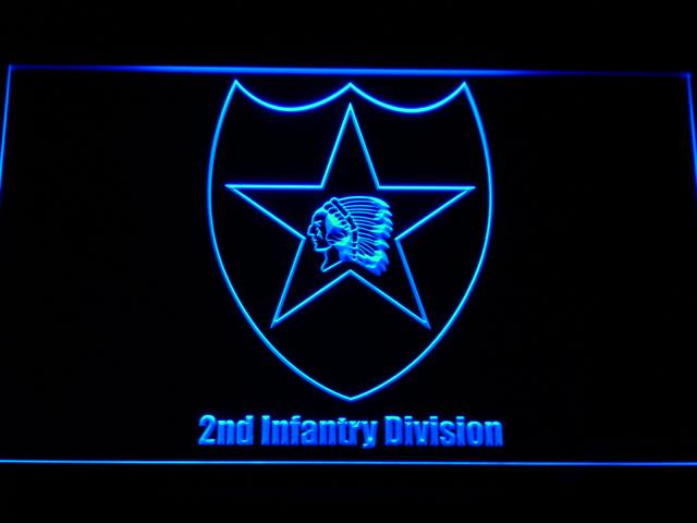 2nd Infantry Division LED Neon Sign Electrical - Blue - TheLedHeroes