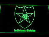 FREE 2nd Infantry Division LED Sign - Green - TheLedHeroes