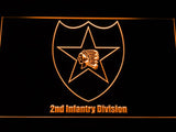 2nd Infantry Division LED Neon Sign USB - Orange - TheLedHeroes