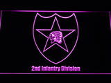 FREE 2nd Infantry Division LED Sign - Purple - TheLedHeroes