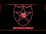 FREE 2nd Infantry Division LED Sign - Red - TheLedHeroes