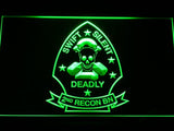 2nd Reconnaissance Battalion (USMC) LED Neon Sign USB - Green - TheLedHeroes