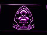 2nd Reconnaissance Battalion (USMC) LED Neon Sign USB - Purple - TheLedHeroes