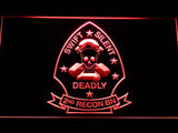 2nd Reconnaissance Battalion (USMC) LED Neon Sign USB - Red - TheLedHeroes